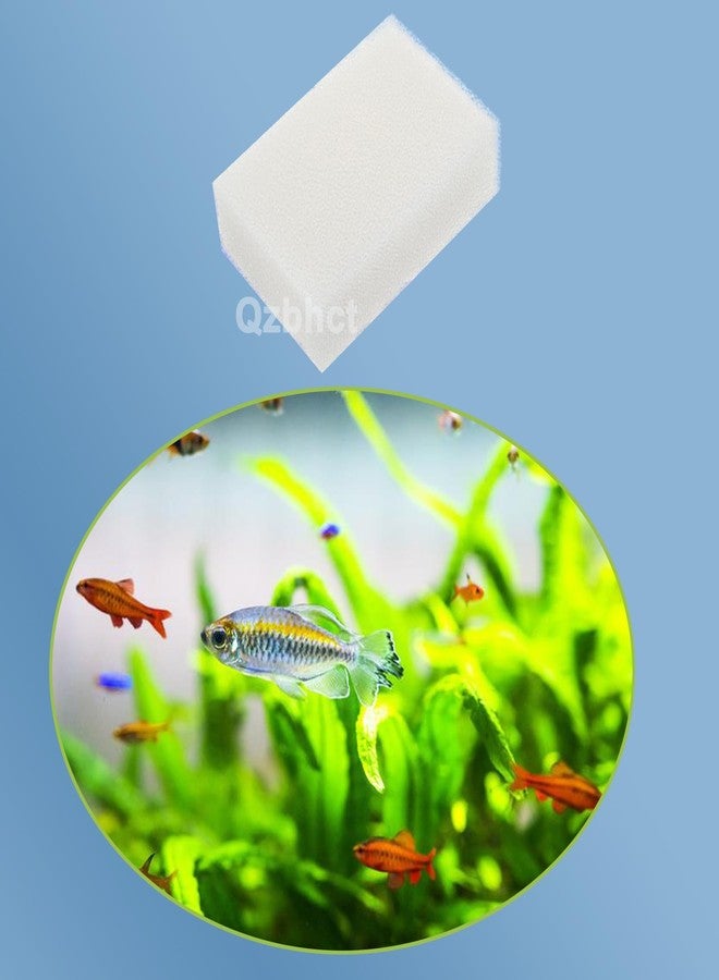 Qzbhct 4 Pcs Aquarium Bio Sponge White Foam Filter Pads Compatible with Aqua Clear 70/300 Filtration Systems - Image 4